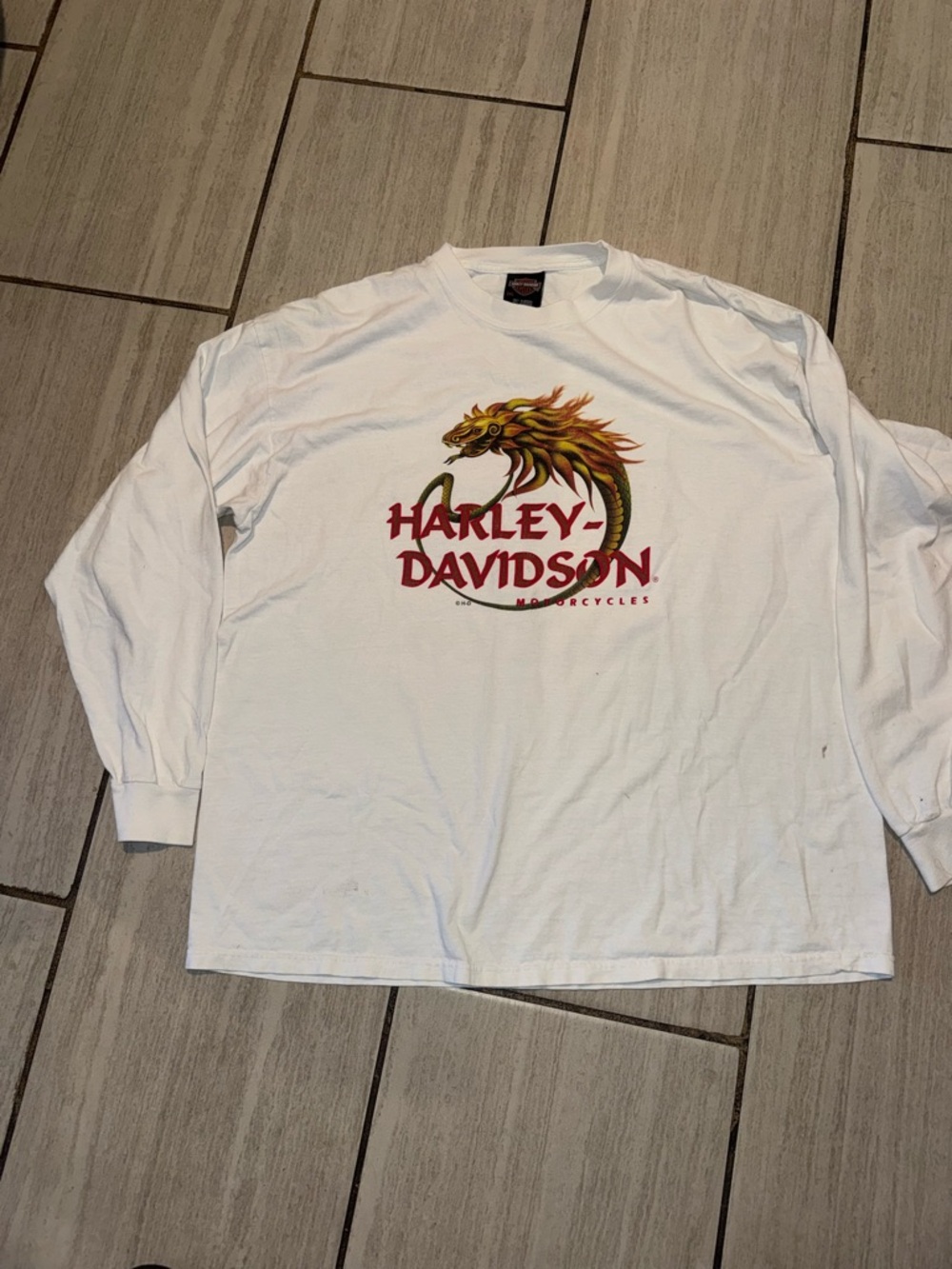 Harley-Davidson White Long-Sleeve T-Shirt